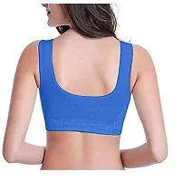 Women Cotton Non Padded Non-Wired Sports Bra  (Pack of 3)-thumb3