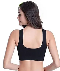 Women Cotton Non Padded Non-Wired Sports Bra  (Pack of 3)-thumb2