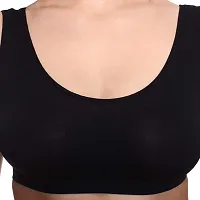 Women Cotton Non Padded Non-Wired Sports Bra  (Pack of 3)-thumb2