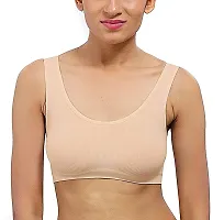 Women Cotton Non Padded Non-Wired Sports Bra  (Pack of 3)-thumb3