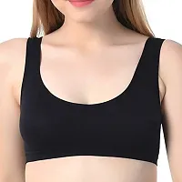 Women Cotton Non Padded Non-Wired Sports Bra  (Pack of 3)-thumb3