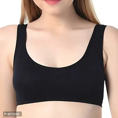 Women Cotton Non Padded Non-Wired Sports Bra  (Pack of 3)-thumb4