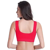 Women Cotton Non Padded Non-Wired Sports Bra  (Pack of 3)-thumb1