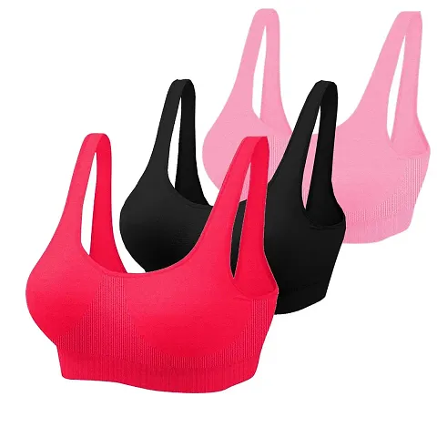 Trendy Solid Bras Combo 3