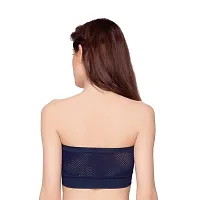 ComfyStyle Stylish Cotton Spandex Non Padded Solid Sports Bras For Women- Pack Of 3-thumb3