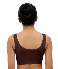 Women Non Padded Non Wired Seamless Sport Bra Brown-thumb1