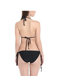 Black Bikni Set Beach Wear Swim Suite, Bra Panty Set-thumb1