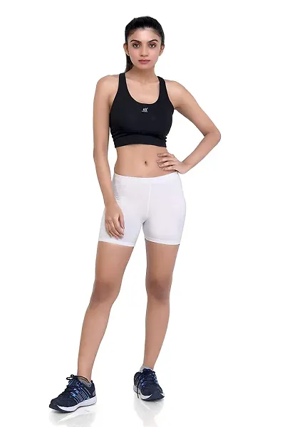 Trendy Solid Cycling/Running Shorts for Women