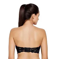 ComfyStyle Lace Lightly Padded Wire Free Strapless Padded Tube Bra-thumb2