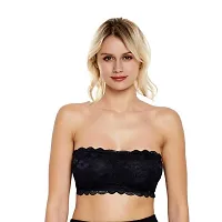 ComfyStyle Lace Lightly Padded Wire Free Strapless Padded Tube Bra-thumb4