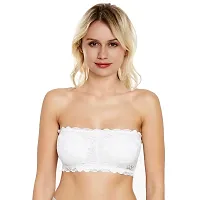 ComfyStyle Lace Lightly Padded Wire Free Strapless Padded Tube Bra-thumb3