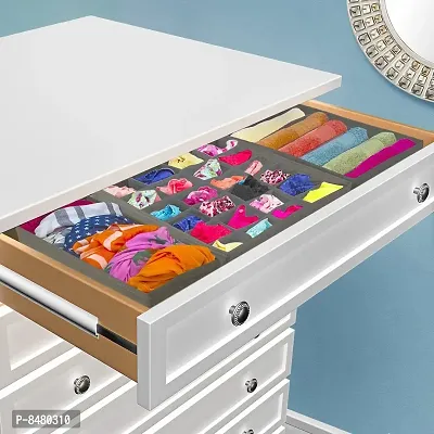Organizer Drawer Divider 4 Set Fabric Foldable Cabinet Closet Bra Organizers and Storage Boxes-thumb3
