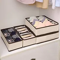 Organizer Drawer Divider 4 Set Fabric Foldable Cabinet Closet Bra Organizers and Storage Boxes-thumb2