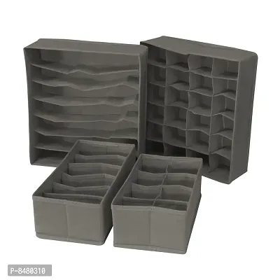 Organizer Drawer Divider 4 Set Fabric Foldable Cabinet Closet Bra Organizers and Storage Boxes-thumb5