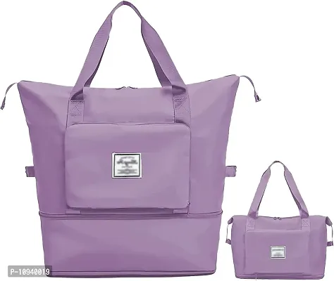 Stylish Foldable Purple 30L Duffle Bagpacks For Travel-thumb0