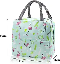 Insulated Green Lunch Bag Leakproof Wide Open Tote Bag Lunch Box Container-thumb3