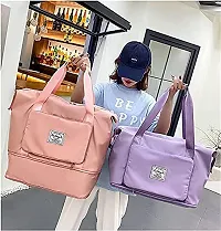 Stylish Foldable Purple 30L Duffle Bagpacks For Travel-thumb2