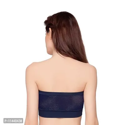 ComfyStyle Stylish Cotton Spandex Non Padded Solid Sports Bras For Women- Pack Of 4-thumb5