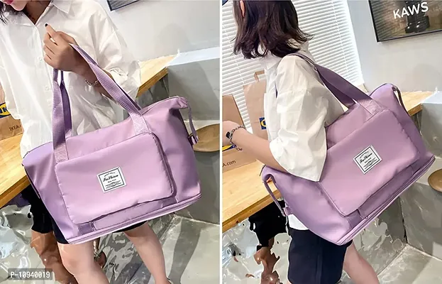 Stylish Foldable Purple 30L Duffle Bagpacks For Travel-thumb2