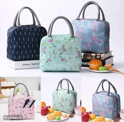 Insulated Green Lunch Bag Leakproof Wide Open Tote Bag Lunch Box Container-thumb5