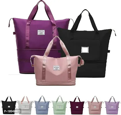 Stylish Foldable Multicoloured Duffle Bagpacks For Travel-thumb0
