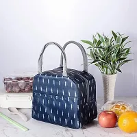 Insulated Blue Lunch Bag Leakproof Wide Open Tote Bag Lunch Box Container-thumb2