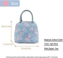 Insulated Grey Lunch Bag Leakproof Wide Open Tote Bag Lunch Box Container-thumb2