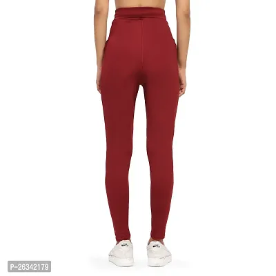 Stylish Maroon Cotton Spandex Solid Jeggings Tight Pant For Women-thumb2