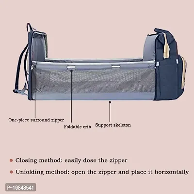 ComfyStyle Portable Foldable Diaper Bag Backpack Multifunctional Baby Cradle Changing Station Bed Travel for Mom  Dad-thumb5