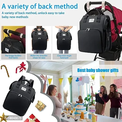 ComfyStyle Portable Foldable Diaper Bag Backpack Multifunctional Baby Cradle Changing Station Bed Travel for Mom  Dad-thumb4