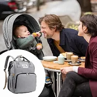 ComfyStyle Portable Foldable Diaper Bag Backpack Multifunctional Baby Cradle Changing Station Bed Travel for Mom  Dad-thumb2