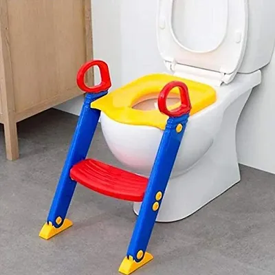 ComfyStyle Ladder,Foldable Potty Training Seat Chair with Step Stool Ladder, Non-Slip Toilet Potty Stand and Ladder for Kids