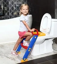 ComfyStyle Ladder,Foldable Potty Training Seat Chair with Step Stool Ladder, Non-Slip Toilet Potty Stand and Ladder for Kids-thumb1