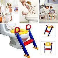 ComfyStyle Ladder,Foldable Potty Training Seat Chair with Step Stool Ladder, Non-Slip Toilet Potty Stand and Ladder for Kids-thumb2