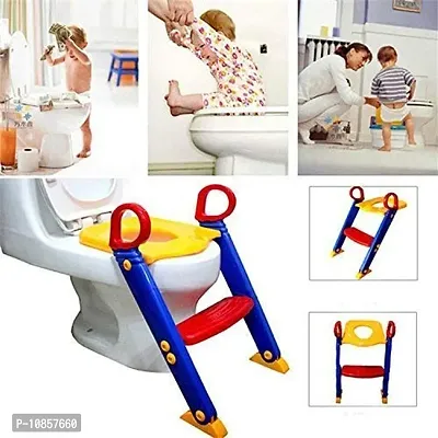ComfyStyle Ladder,Foldable Potty Training Seat Chair with Step Stool Ladder, Non-Slip Toilet Potty Stand and Ladder for Kids-thumb3