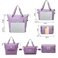 ComfyStyle Foldable Travel Duffle Bag for Women Lightweight Waterproof Luggage Bag for Travel (40 x 23 x 45cm) (Light Purple)-thumb1