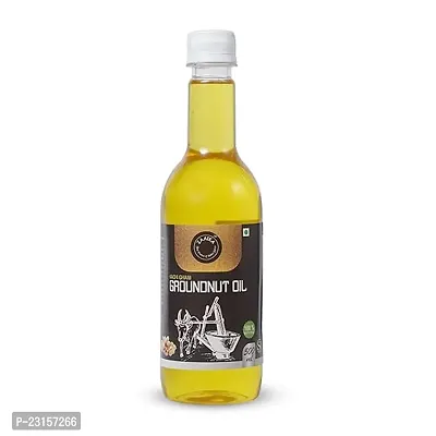 ZAAIKA Cold Pressed Groundnut Oil Traditional Ghani (kolhu) Unrefined and Unfiltered Pure Oil - 500ml-thumb0