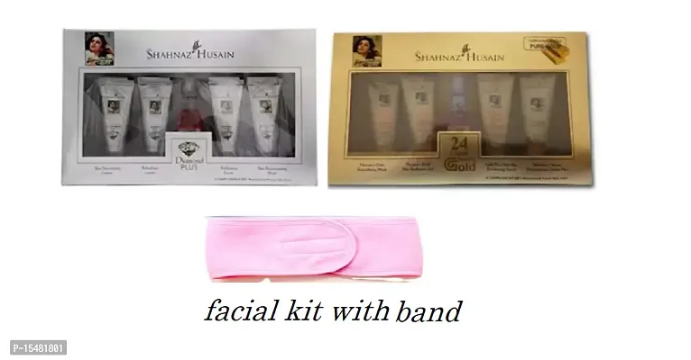 Shahnaz Facial kit Gold ,Diamond with Facial Band  ,
