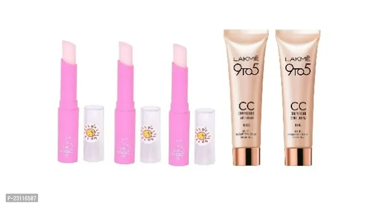 PINK MAGIC LIP BAM ( PACK OF 3) + CC CREAM ( PACK OF 2)