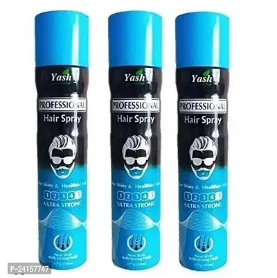 Yash Professional Hair Spray Ultra strong For Boys And Hair ( Pack Of 3 )