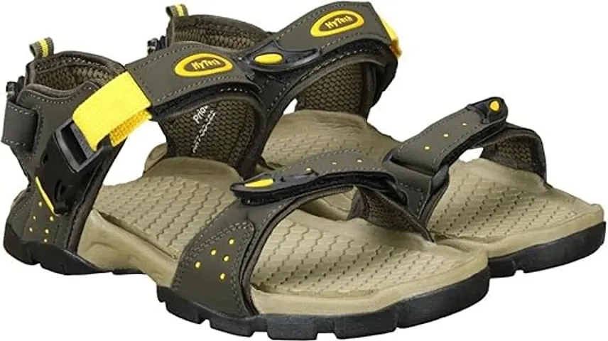 Stylish Synthetic Yellow Comfort Sandals For Men
