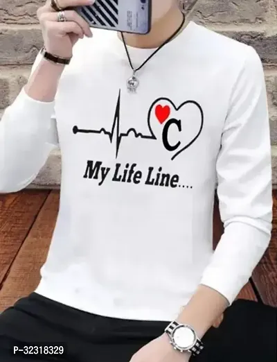 Reliable Polyester Printed Round Neck Tees For Men-thumb0