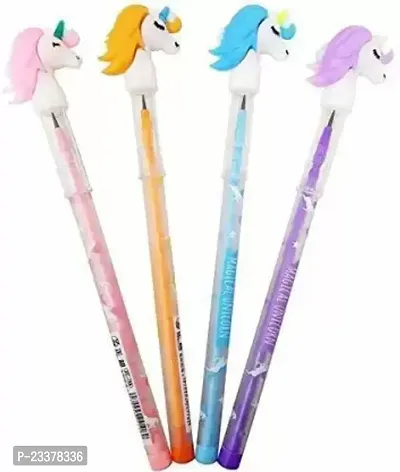 Stack Pencil Unicorn Designed Set of 4 Pencil  (Set of 4, Multicolor)-thumb0
