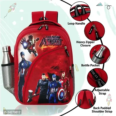 Classic Polyester Unisex 30L Cartoon Lightweight Waterproof School Bag Backpack (3 to 11 Yrs)-thumb2