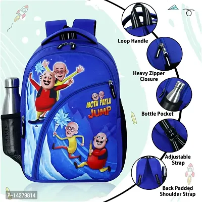 Classic Polyester Unisex 30L Cartoon Lightweight Waterproof School Bag Backpack (3 to 11 Yrs)-thumb4