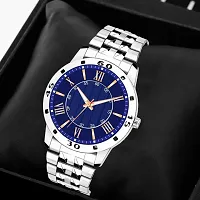 Stylish Silver Metal Analog Watch For Men-thumb3