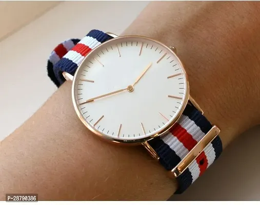 Stylish Multicoloured Fabric Analog Watch For Men-thumb3