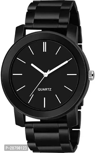 Stylish Black Metal Analog Watch For Men-thumb0