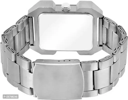 Stylish Silver Metal Analog Watch For Men-thumb2