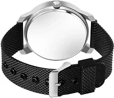 Stylish Black Silicone Analog Watch For Men-thumb1